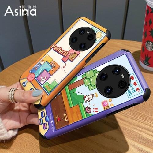 ASINA Imitation Lambskin Case For Huawei Mate 40 30 20 Pro Silicone Edge Cute Cover Capa For Huawei Honor 20 30 8x 9x 9a Tetris