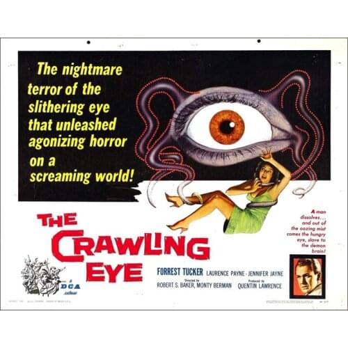 D0747 THE CRAWLING EYE Movie 1958 Silk Fabric Poster Art Decor Indoor Painting Gift