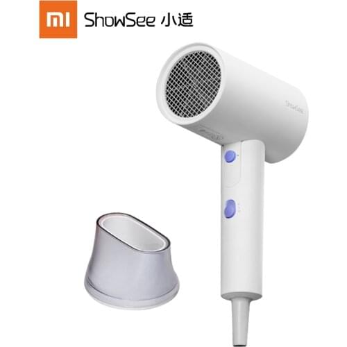 Xiaomi ShowSee Hair Dryer Folding Portable Anion Care Hair 1800W Strong Wind Quick Dry Hairdryer Diffuser A4-W Blow Dryer