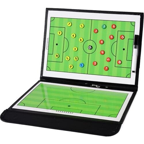 Football Soccer Portable Trainning Assisitant Equipments Tactical Board football trainin Foldable Leather Useful Teaching Board