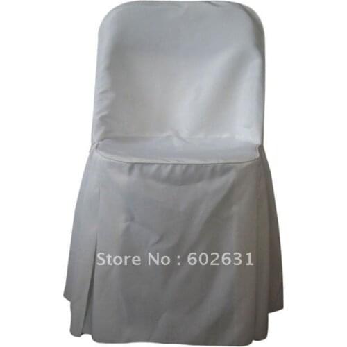 Hot sale of white folding chair cover for folding chair ,high quality Polyester fabric,washable/durable