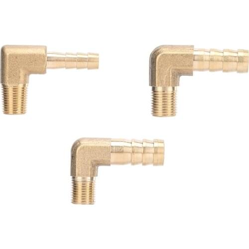 2Pcs High Quality Brass 1/8" Male Thread Elbow Connector Barbed 6/8/10mm Pipe Interface Elbow Pagoda Garden Watering Pipe Joint