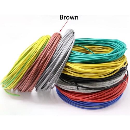 Brown Flexible Silicone Electrical Wire Cable 30 28 26 24 22 20 18 16 14 12 10AWG UL3135 Hook-Up Wires Tinned Copper 200