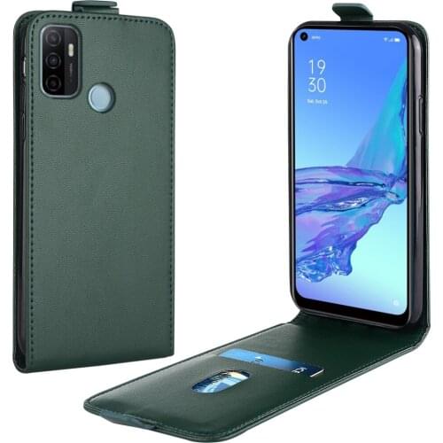 Flip Up and Down Leather Case for OPPO A32 Case PDVM00 CPH2137 Vertical Cover for OPPO A32 A 32 Case Soft Coque Phone Bag