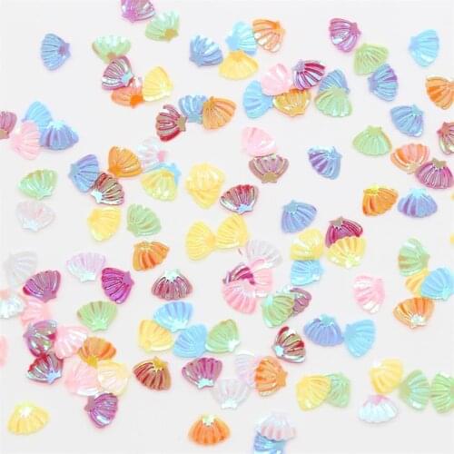 KSCRAFT 8mm*6mm Shell Shape Sequins PVC Flat for DIY Card Making Craft Color Collection