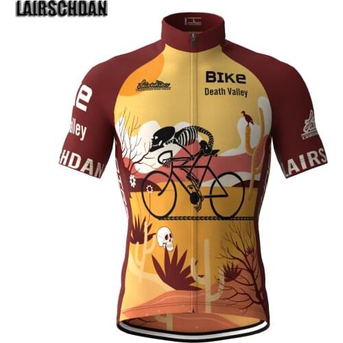 LairschDan 2021 Mens MTB Jersey Short Sleeve fietskleding heren Bicycle Shirt Tops Bike Death Valley Cycling Clothing Maillot