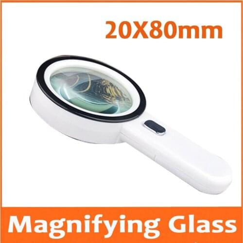 20 Times Birthday Gift Children Insect Viewer LED Illuminated Reading Magnifier Handheld Magnifying Glass Loupe with Lights