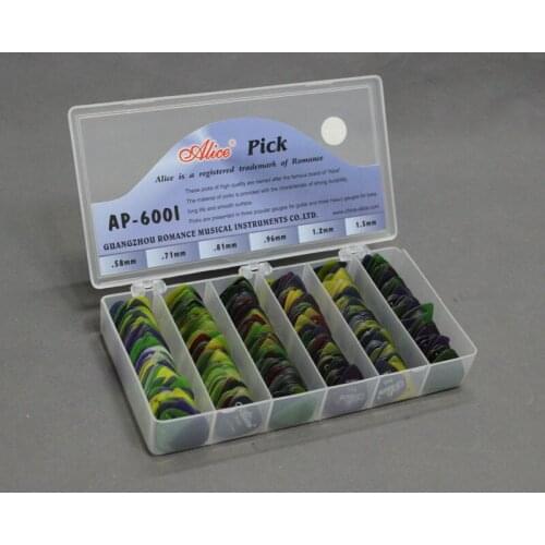 600I Box-packed Matte Clear Acoustic Electric Guitar Bass Picks Standard Plectra 0.58/0.71/0.81/0.96/1.20/1.50 mm