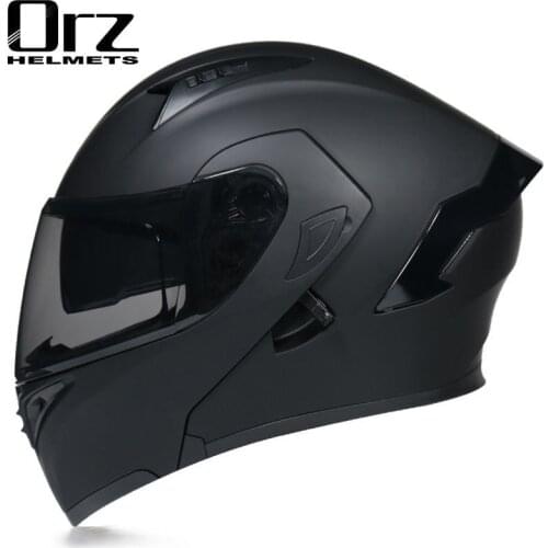 DOT Full Face Protective Motorcycle Helmets Scooter Dual Lens Flip Up Helmet Visor Motocross Capacete De Moto Accesorios Moto