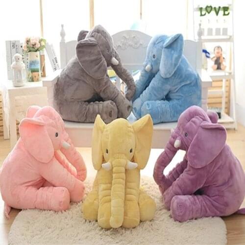 1pc 50cm Stuffed Soft Appease Elephant Baby Elephant Plush Cushion Toy Elephant Baby Pillow Birthday Present
