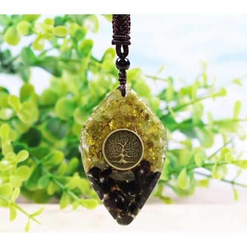 Orgonite Pendant Tree Of Life Orgone Necklace Orgone Generator Balancing Positive Energy Harmony Luck Yoga Meditation Reiki