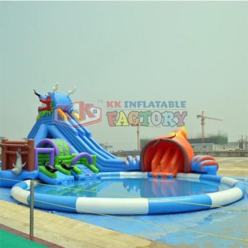 Octopus Adventure Water Park Amusement Game Inflatable water slide pool park for water world