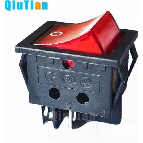 4P 15A/16A 250v/ 20A 125V AC Electrical Equipment Switches Wholesale Heavy Duty DPST ON OFF latching RED LED KCD4 Rocker Switch