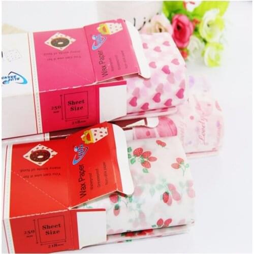Food Grade Paper Wax Paper Oil-Proof Wrapper Bake Sheet Packing Tool Cookie Cap Paper Restaurant Bakery Package 30-50sheets/pack