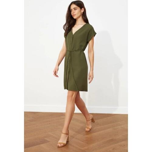 Trendyol Belted Shirt Dress TWOSS20EL1616