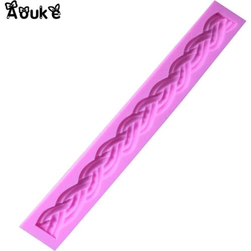 Braided Edge Decoration Silicone Cake Mold Cookie Fondant Cake Decoration Tools Chocolate Molds DIY Kitchen Baking Accessories