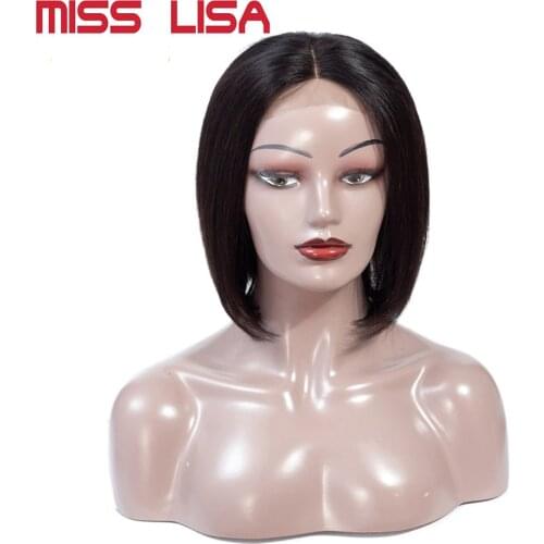 Straight Short Bob Wigs Human Hair Wigs Lace Frontal Wig Straight Lace Front Wigs Miss Lisa Brazilian Lace Front Human Hair Wigs