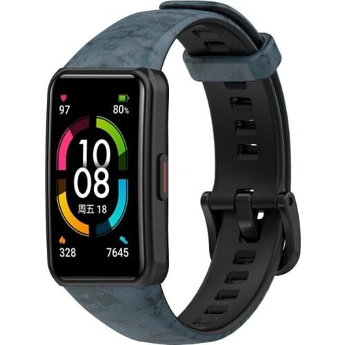 Color printed pattern silicone strap For Huawei Band 6 Honor Band 6 replacement bracelet accessories for Huawei Band 6 pro band