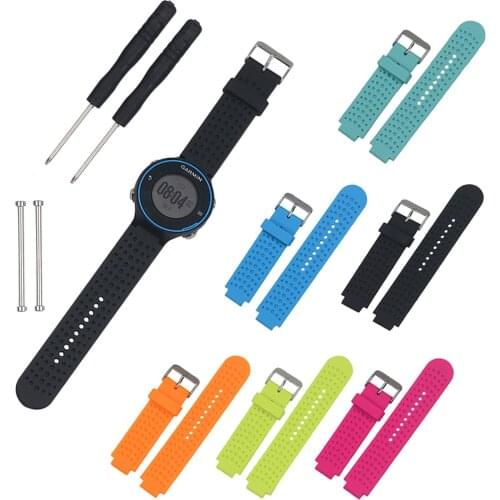 Silicone Wristband Bracelet Replaceable Strap for Garmin Forerunner 220 230 235 620 630 735XT