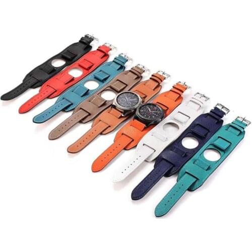 Replacement Genuine Leather Watch Band Bracelet for Samsung Gear S3 Frontiers