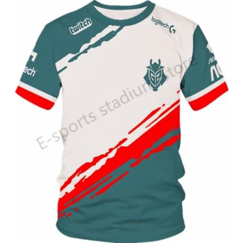 High-quality Brand 2021 Summer New Design G2 Team E-sports T-shirt Game LOL CSGO Competition Top Professional Street