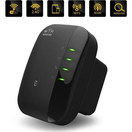 WiFi Repeater 300Mbps 802.11 ABS AP Router Extender Signal Booster for Home