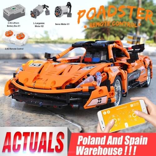 Yeshin 2020 APP RC High-Tech Car Compatible MOC-16915 McLaren P1 Motor Function Car Building Blocks Bricks Kids Christmas Toy