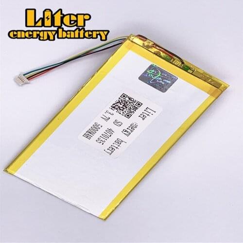 1.0MM 5pin connector Customized 3.7 V 4070135 5000mah Tablet PC battery li polymer battery