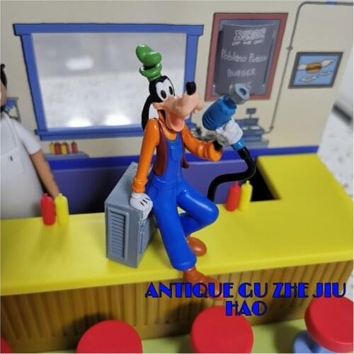 1PCS 9cm Rare genuine Disney goofy ornaments solid material collection ornaments DIY decoration