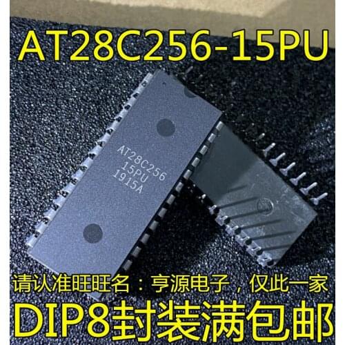 10PCS 20PCS AT28C256-15PU DIP-28 AT28C256-15 DIP28 AT28C256 28C256 256 MCU memory IC New and original