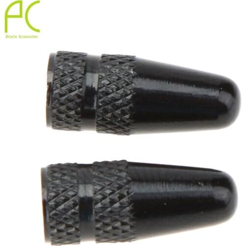 PCycling 2pcs Bicycle Valve Cap Bike Aluminum Alloy Presta Tire Wheel Rims Tyre Stem Practical Tube Air Valve Caps Dust Cover