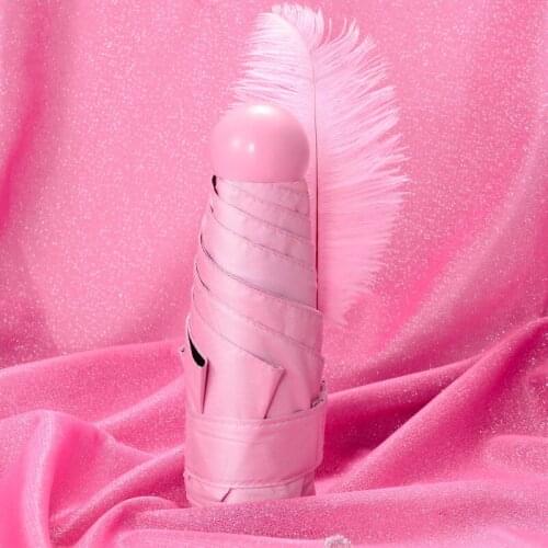 2020 New Light Flat Umbrella Innovating Automatic Sun Umbrella Rain Women Anti UV Parasol Portable Folding Clear Umbrellas