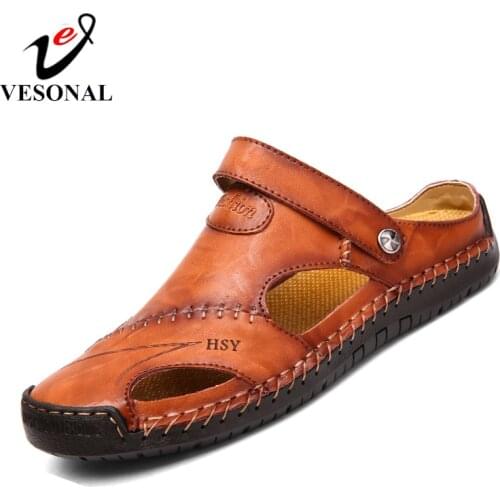 2021 Summer sandals shoes For Men Sandals Genuine Leather Outdoor Man shoe Handmade Classic Male Beach Sandalias Sandal slippers