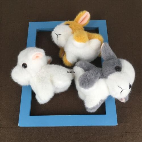 2colors- for choice , 18CM big size Stuffed Rabbit Animal Plush Toy Doll , Key chain Gift Plush Toy