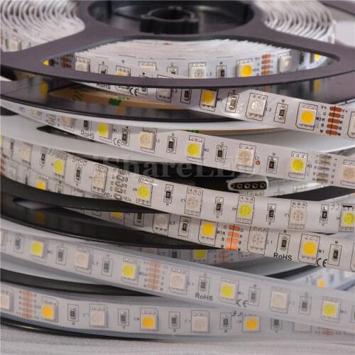 5M 5050 White FPCB RGBW LED Strip RGB +Warm Cool White 60LEDs/m 12V Light Strip 10mm IP30/IP65/IP67/IP68