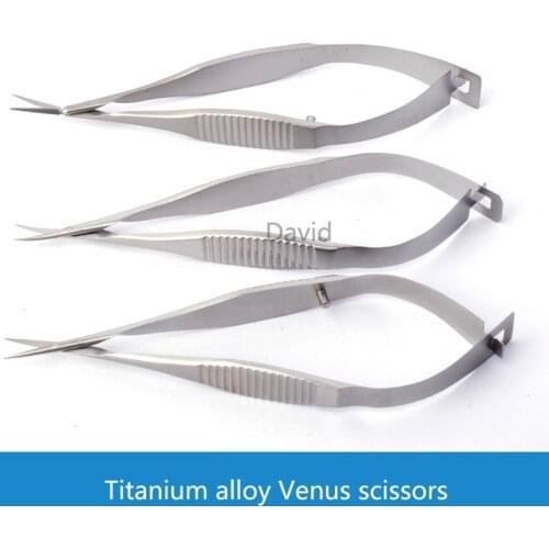 8.5cm Steel titanium iris scissors micro instruments ophthalmic instruments ultra-thin Venus scissors micro scissors