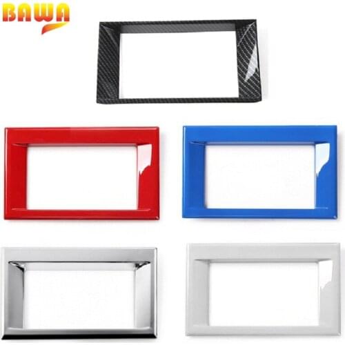 HANGUP ABS Car Navigation GPS Decoration Frame Cover Stickers For Ford Mustang US standard Small Screen 2015 Up Car Styling