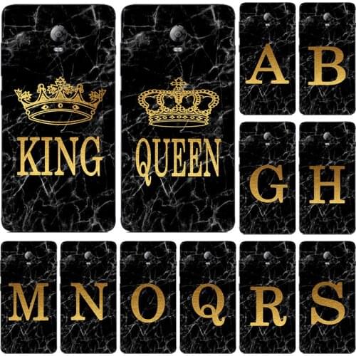 Phone case for Lenovo P2 C72 P2c72 P2A40 P2A42 Marble Golden alphabet background Soft Print Cover Fundas