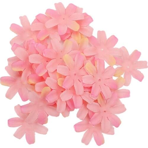 200Pcs Silk Artificial Daisy Flower Heads Petals for DIY Crafts Sewing Decor