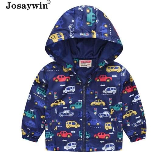 Children Clothing Kids Jacket for Girls Hooded Windbreaker Jacket for Boys Print Cartoon Coat Baby Autumn Spring Outerwear