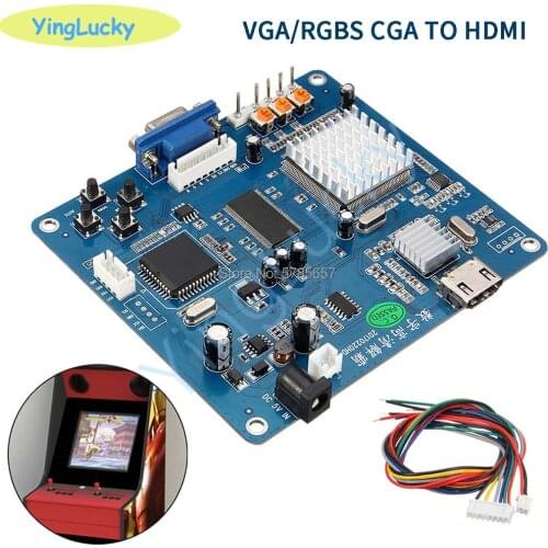 Jamma Arcade game console video output board converter VGA/RGBS/CGA/EGA/ YUV TO HDMI, for Playstation / Xbox Arcade video games