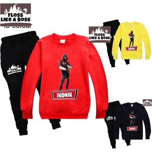 Fortnite Kids Clothing Sets Baby Girls Fashion Sportswear Boys Sweatshirts+Pants 2 Pcs Children Tracksuit