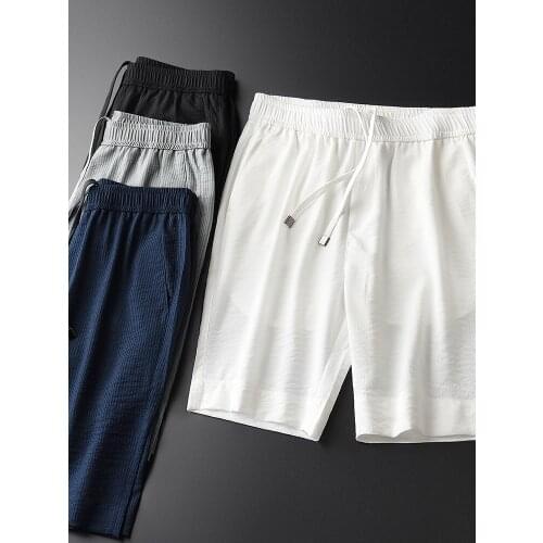 4 Color Summer New Thin Casual Hight Quality Soft Comfortable Breathable Striped Men Shorts Plus Size M-4XL