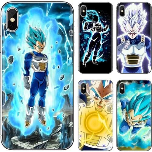 Soft Cases Covers For iPhone 10 11 12 Pro Mini 4S 5S SE 5C 6 6S 7 8 X XR XS Plus Max 2020 Super-Saiyan-C-Blue-Vegeta-Dragon-Ball