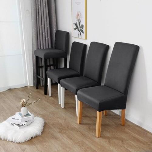 Dinning Chair Cover Stretch Elastic Solid Color Seat Covers Office Seat Slipcovers Case For Dining Room Kitchen Wedding Hotel