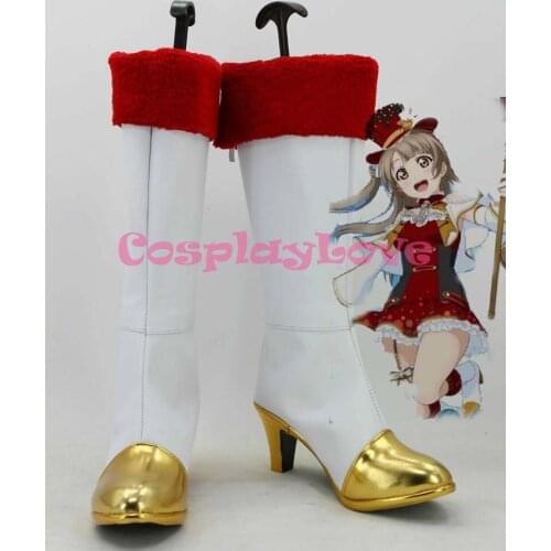 White Minami Kotori Cosplay Shoes Newest Custom Made Japanese Anime Lovelive! Boots For Halloween Christmas