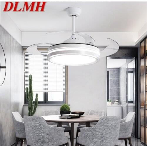 DLMH Ceiling Fan With Lights Remote Control 3 Colors LED Decorative For Home Living Room Dining Room Bedroom Restaurant