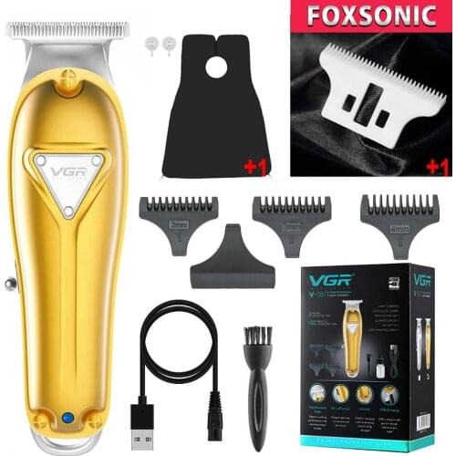 Professional Hair Clipper All Metal For Men Beard T Blade Cutter Hair Cutting Machine Cordless Barber Shop Electric Hair Trimmer