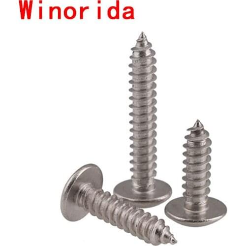 GuHua 304 Stainless Steel Cross Truss Head Self Tapping Wood Screw Phillips Large Pan Head Tapping Screws M3M4M5 25pcs