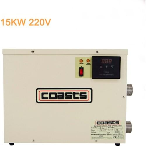 High Quality Update 15KW 220V Thermostat Swimming Pool SPA Home Bath Hot Tub Electric Water Heater